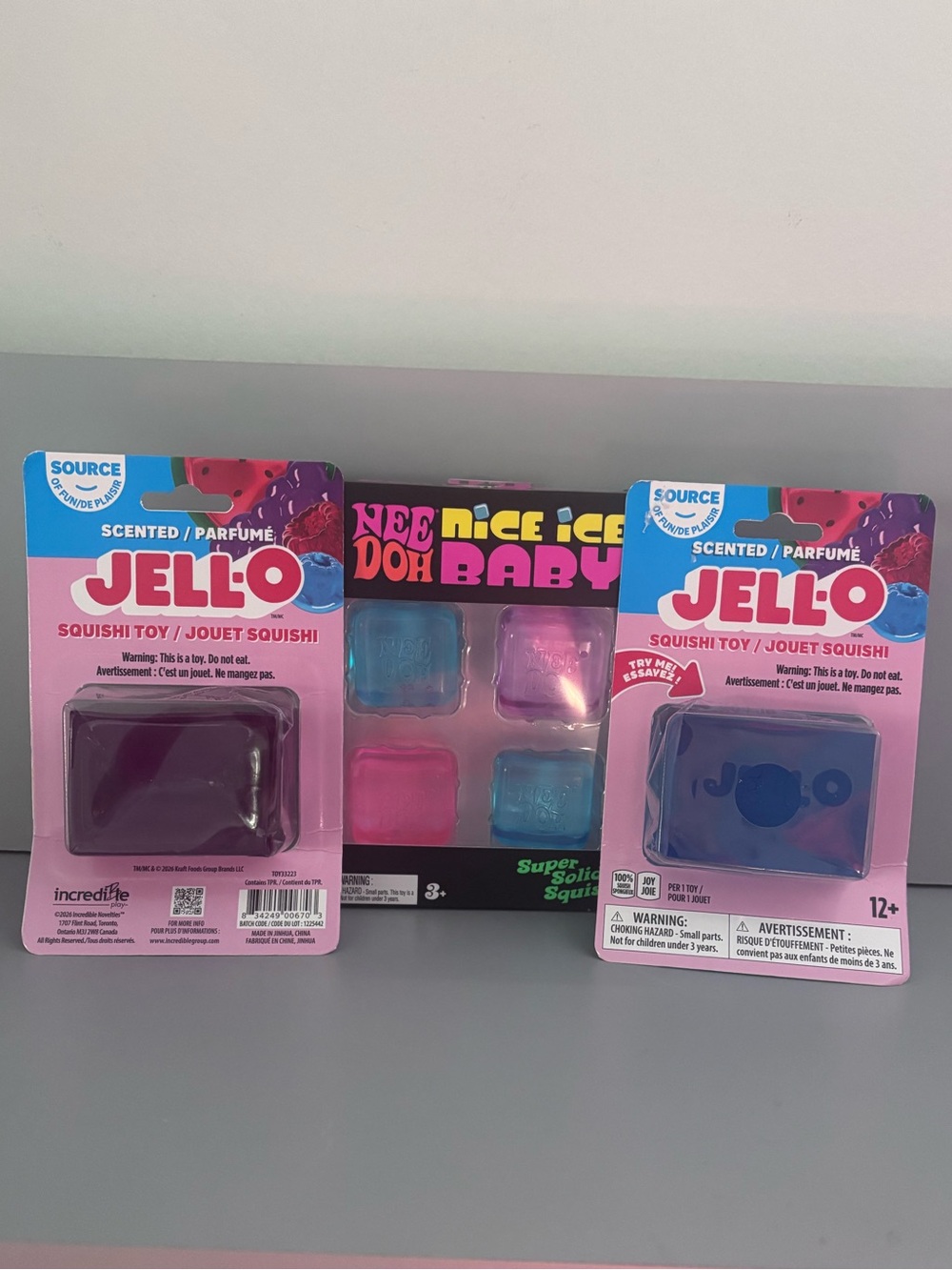 Schylling NeeDoh and JELL-O Scented Squishy Sensory Fidget Toy Bundle